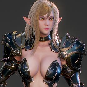 Elf Swordmaster - Game Ready 3D model